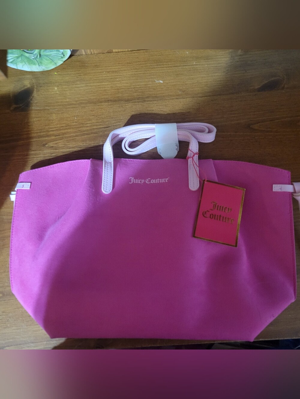 Juicy Couture Fushia Pink Suede Tote